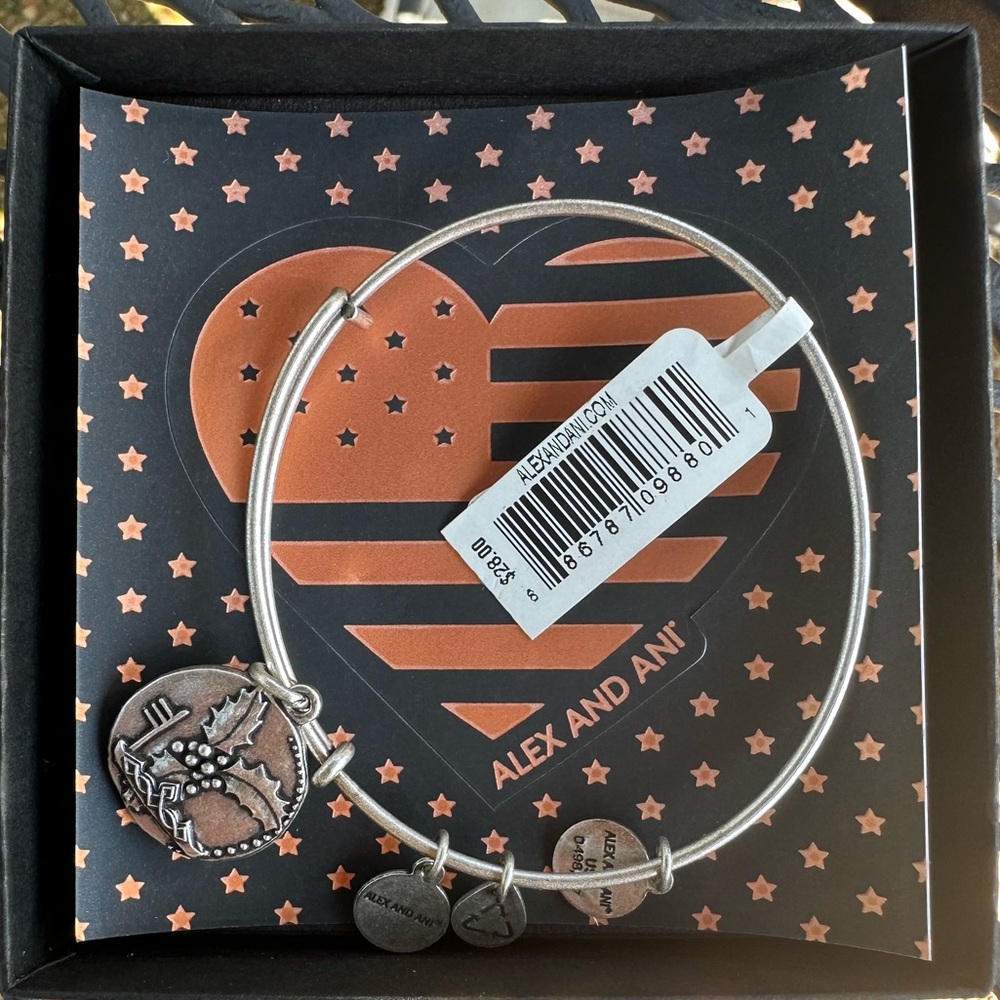 NIB Alex and Ani Holly Flower Bracelet